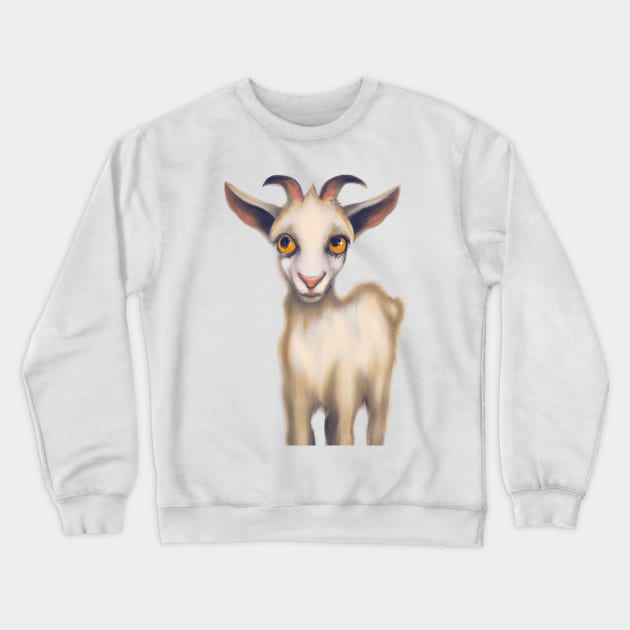 Cute Goat Drawing Crewneck Sweatshirt by Play Zoo